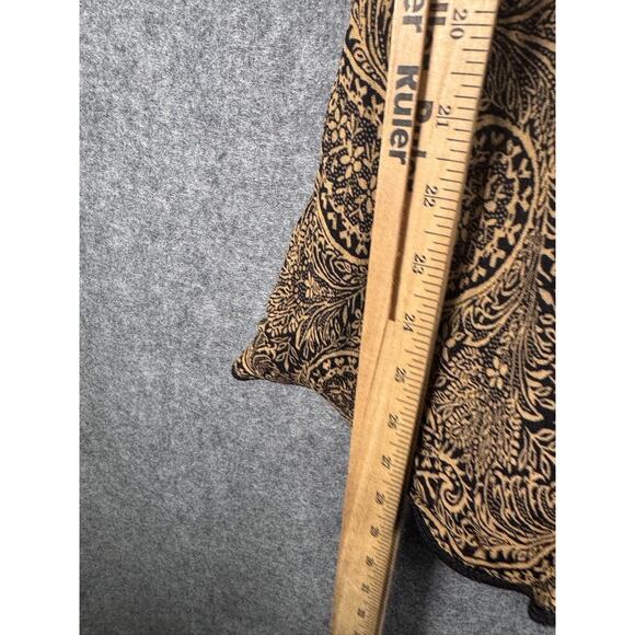 Jones New York Signature Skirt Women Medium Gold Paisle Stretch Whimsigoth Fairy - Picture 4 of 6